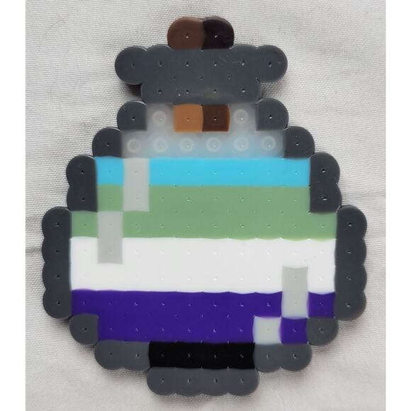 Abrosexual LGBT Potion Perler Pixel Art - Picture 1 of 2